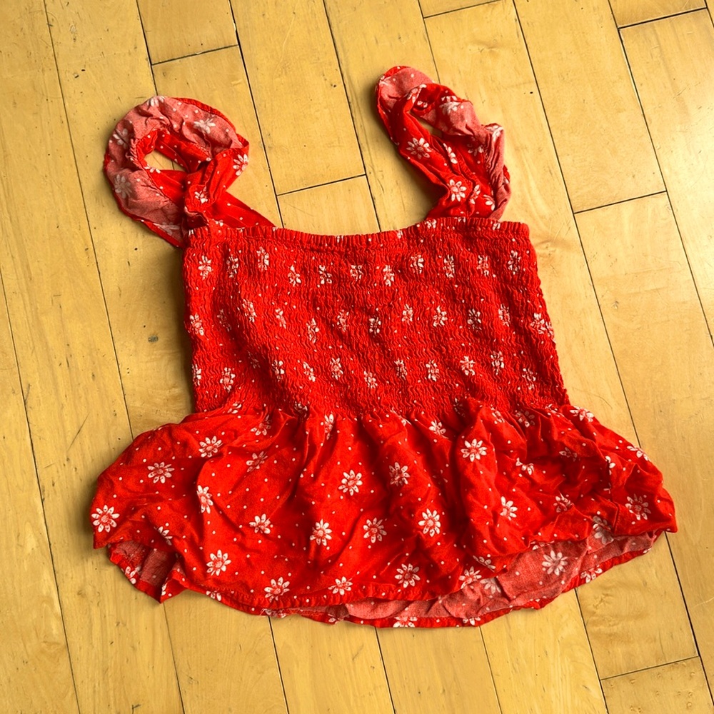 Red crop top